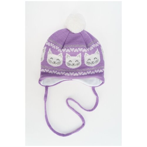 фото Шапка-ушанка marhatter размер 48-50, фиолетовый