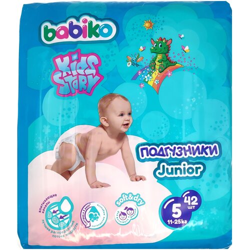 Подгузники детские Babiko Junior, размер: 5 (11-25кг), 42шт