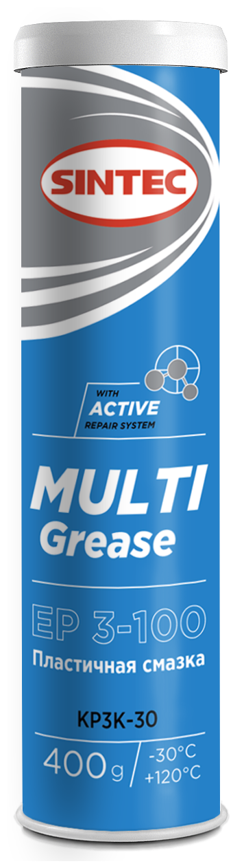 Смазка литиевая SINTEC MULTI GREASE EP3-100 /картуш 0,4 кг, синяя/