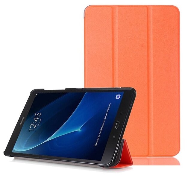 Чехол-обложка MyPads для Samsung Galaxy Tab A 10.1 2016 SM-T580 / T585C / T585N тонкий умный кожаный на пластиковой основе с трансформацией в по.