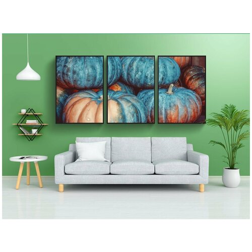 фото Набор модулных постеров для интерьера "тыква, овощи, удовольствие" 60x90 см. в тубусе, без рамки lotsprints