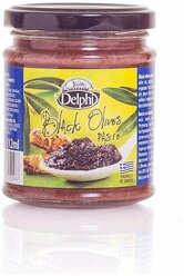 Паста из маслин Delphi 190 г. BLACK OLIVE PASTE (THIRD COUNTRY ORIGIN) IN 212ML JARS 190GR D. W. IN TRAYS OF 12