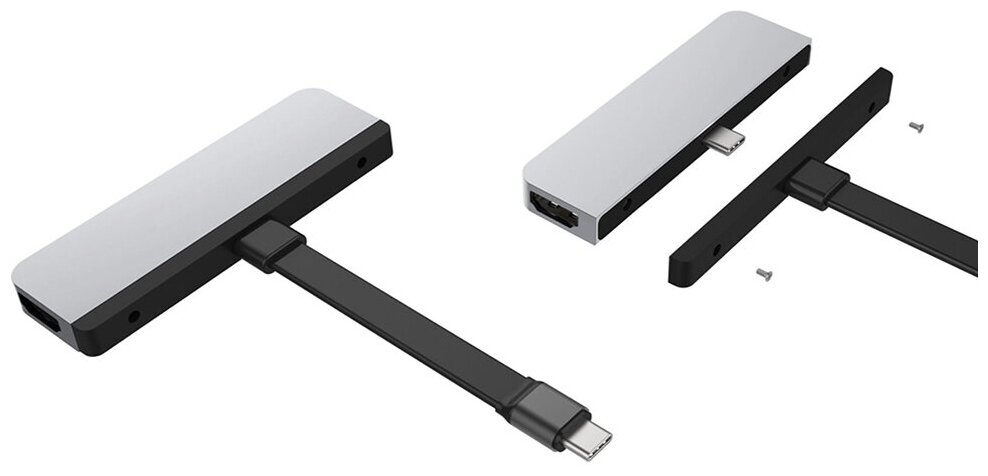 USB-хаб HyperDrive 6-in-1 USB-C Hub для iPad Pro / iPad Air / iPad mini серебристый (HD319B-SILVER)