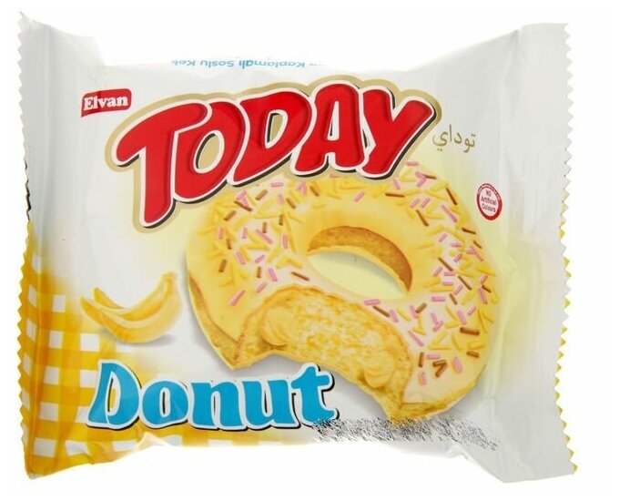 Кекс Donut Today, банан, 50 г./В упаковке шт: 3 - фотография № 1