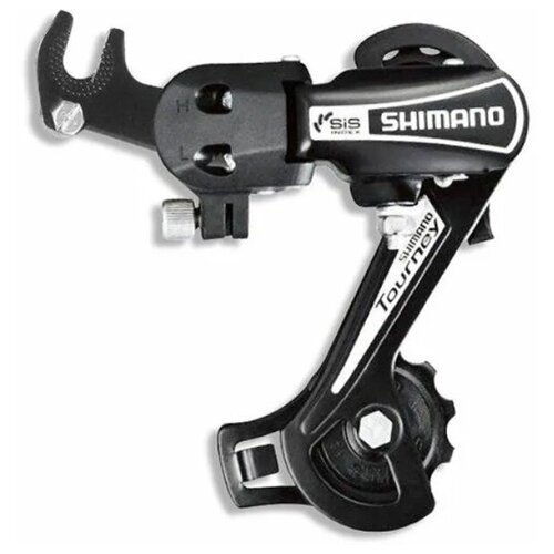 фото Переключатель задний shimano tourney, ty21-b, ss, 6ск, крепление на ось, черн, б/уп.
