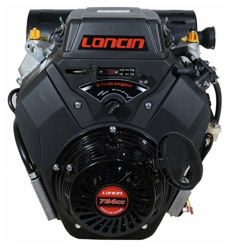 Двигатель бензиновый Loncin LC2V80FD (A type) (30л.с., 764куб. см, V-образн, вал 25.4мм, ручной и электрический старт, катушка 20А) - фотография № 1