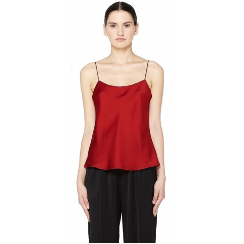 фото The row шелковый красный топ biggins m