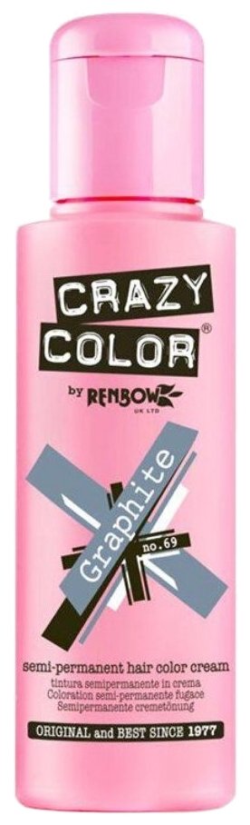 Crazy Color Краситель прямого действия Semi-Permanent Hair Color Cream, 69 graphite, 100 мл