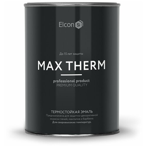 Термостойкая эмаль Elcon Max Therm графит, до 700С, 0.8 кг 00-00002883