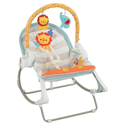 фото Mattel fisher-price® качели и кресло-качалка 3-в-1 "слоненок и львенок" bfh07