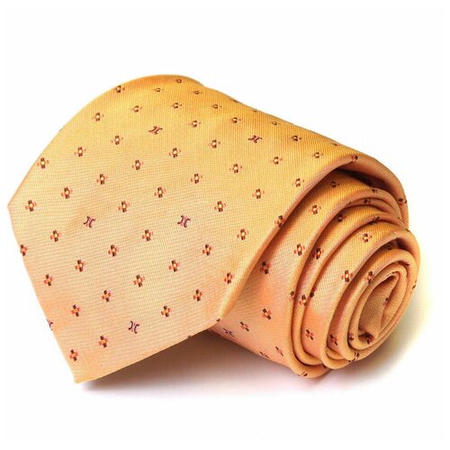 Оранжевый галстук с мелким узором Celine 57961