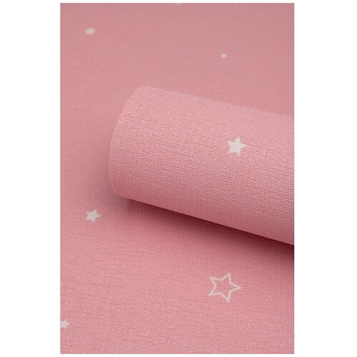 Самоклеющиеся обои в рулоне 30060 см Розовые со звездами 1359₽