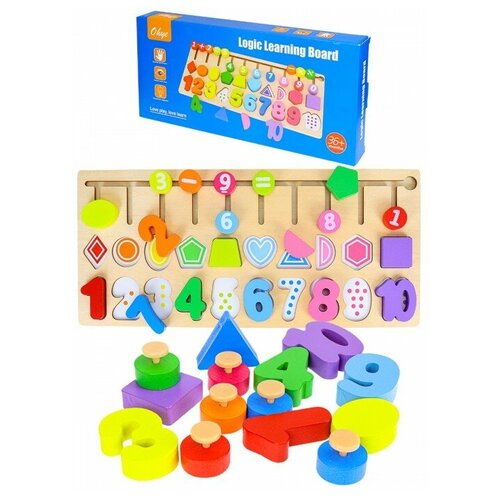 Деревянная игрушка. Счёт, сортер Учим формы и счет кубики малышарики учим формы цвет и счёт