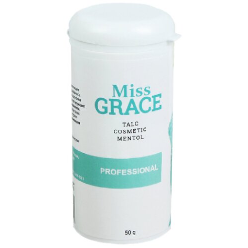 Тальк косметический Miss Grace Professional с ментолом для депиляции, 60 г