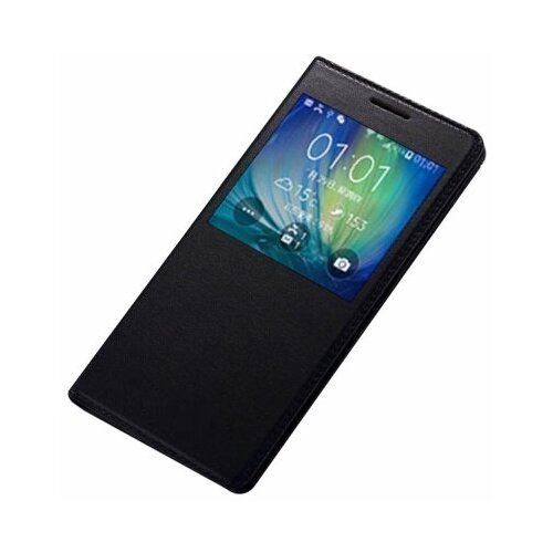 фото Чехол-книжка mypads для huawei y5 2 (ii)/ y5 2(ii) lte / huawei honor 5a 5.0 lyo-l21 черный с окошком для входящих вызовов водоотталкивающий