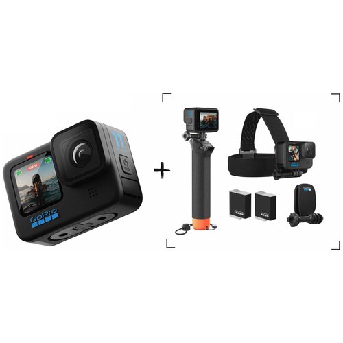 Экшн-камера GoPro HERO11 Black Accessories Bundle, 27.6МП, 5312x4648, 1720 мА·ч, черный