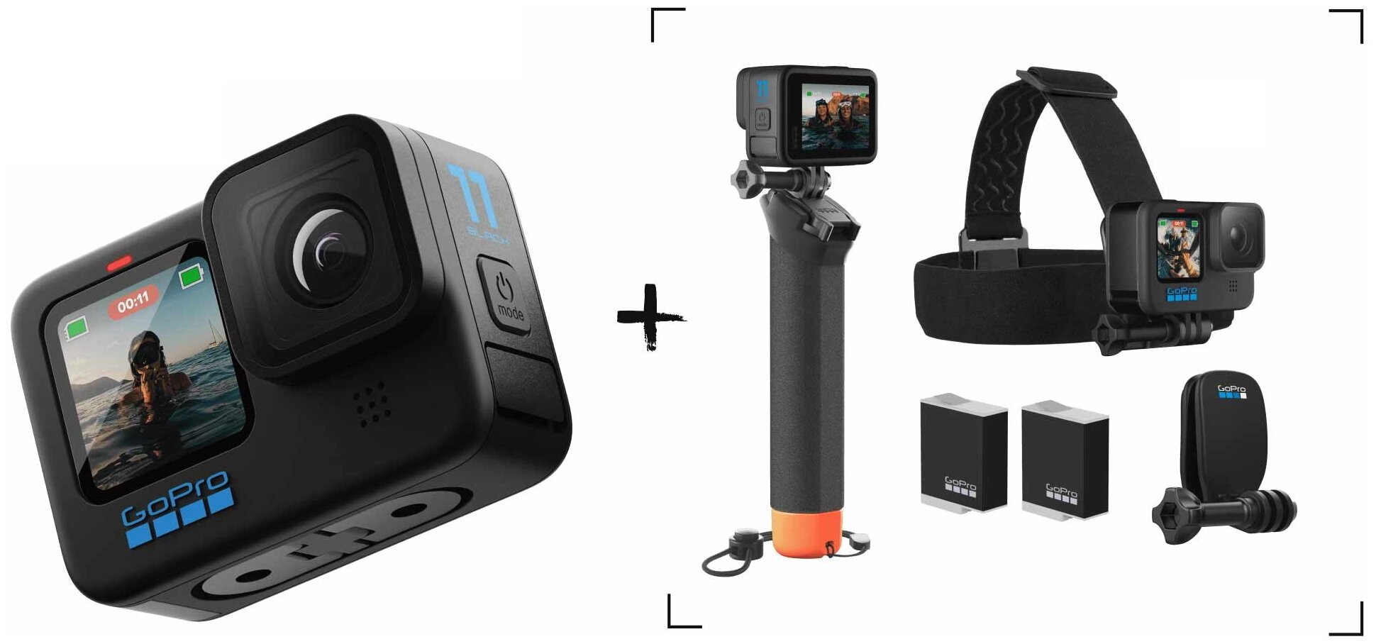 Экшн-камера GoPro HERO11 Black Accessories Bundle, 27.6МП, 5312x4648, 1720 мА·ч