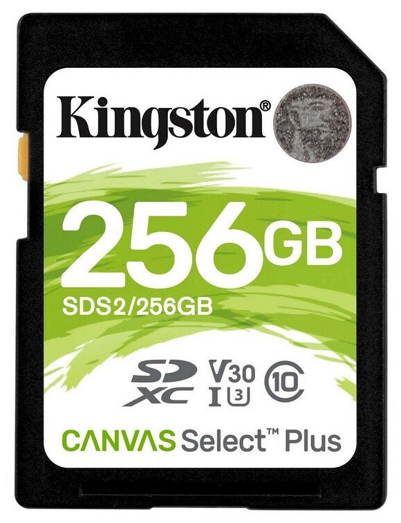 Карта памяти SDXC Kingston Canvas Select Plus 256Gb, SDS2/256Gb, 1шт.