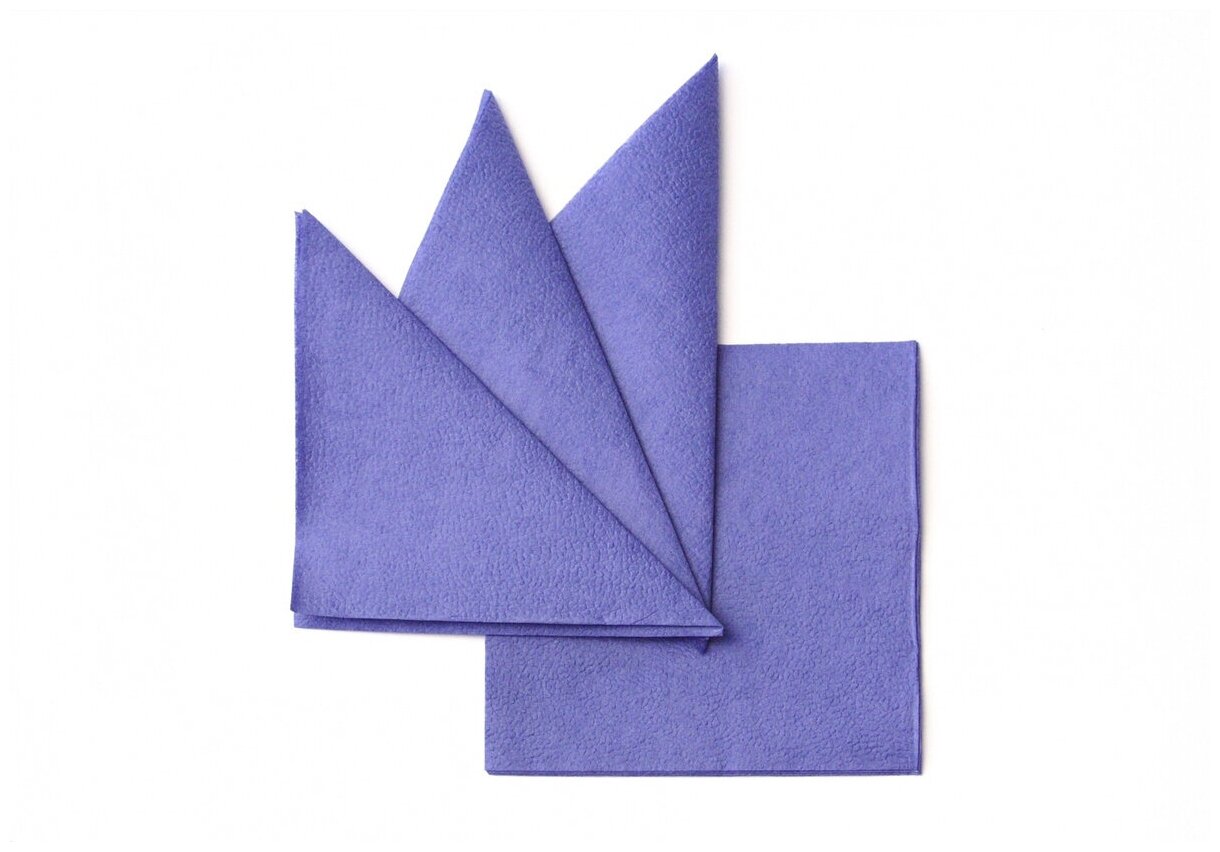 Салфетка бумажная синяя 24х24 см 1-сл 400 шт/уп папирус 1 пачка - фотография № 5