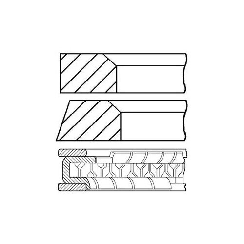Кольца ДВС поршневые (к-т на 1 поршень) Goetze 0896260000