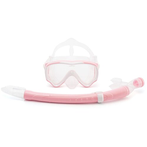 фото Набор для подводного плавания снорклинга sargan маугли маска и трубка детский розовый