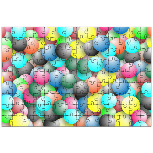 фото Магнитный пазл 27x18см."текстура, шарики, разноцветный" на холодильник lotsprints