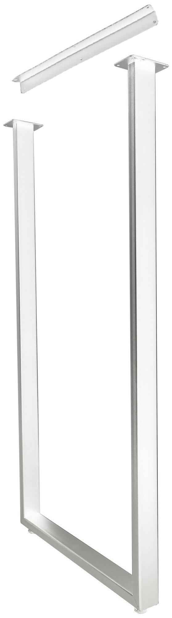 Подстолье, опора, ножка для барного стола с кронштейном "Лофт ПК" белое, 110х55 см, 1 шт - фотография № 1
