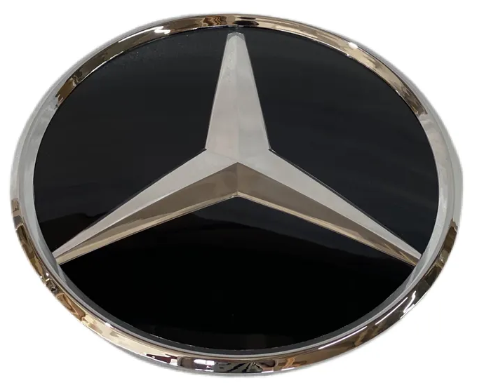 Звезда на решетку с имитацией дистроника Mercedes Benz C/ E/ G хром 18,5 см.