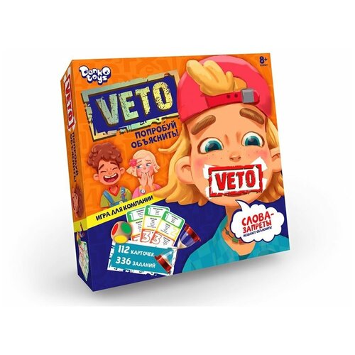 Настольная игра Danko Toys Veto. Попробуй объяснить! игра викторина попробуй объяснить серии veto 56 карт danko toys