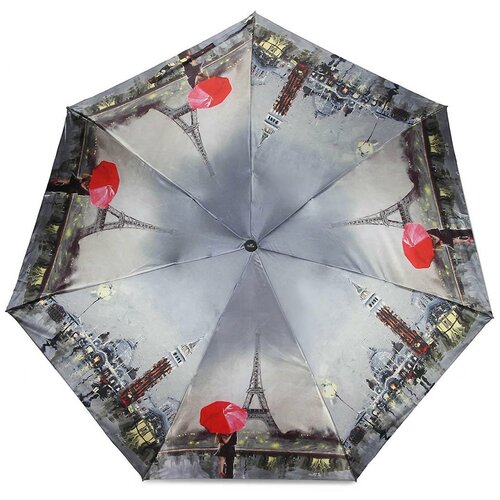 Женский зонт автомат мини «Romance» 1298 Grey POPULAR серого цвета