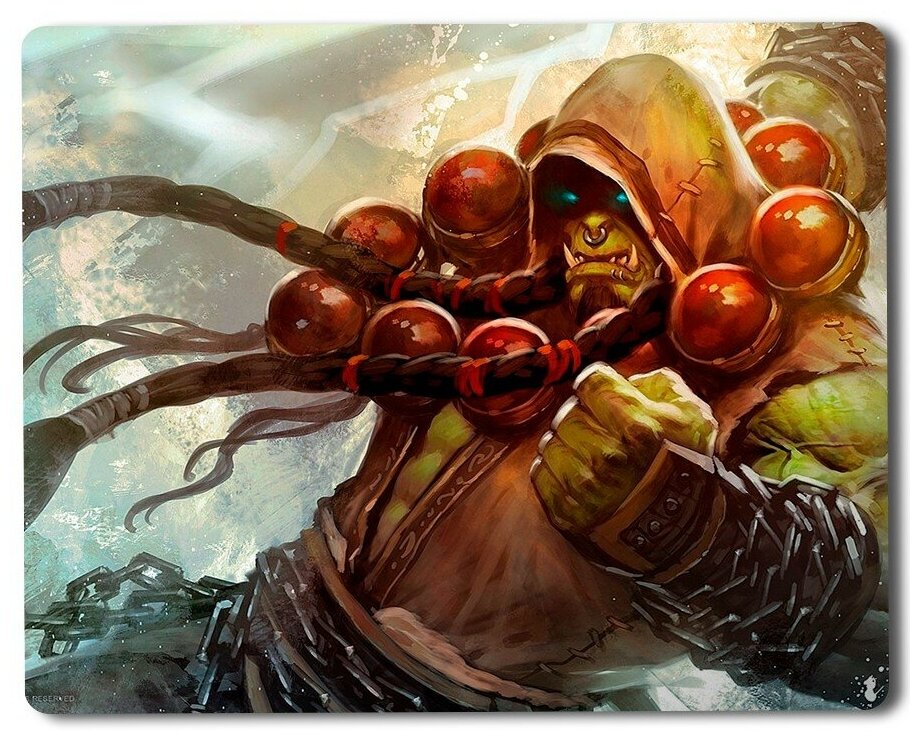 Коврик для мыши с принтом Игра WOW World of Warcraft Тралл - 6022 Г