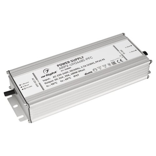 фото Блок питания arpv-uh24480-pfc (24v, 20a, 480w) (arlight, ip67 металл, 7 лет)