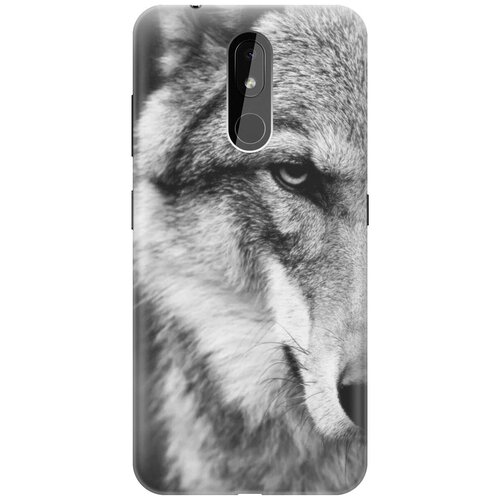 GOSSO Ультратонкий силиконовый чехол-накладка для Nokia 3.2 (2019) с принтом Спокойный волк gosso ультратонкий силиконовый чехол накладка для nokia 3 2 2019 с принтом спокойный волк