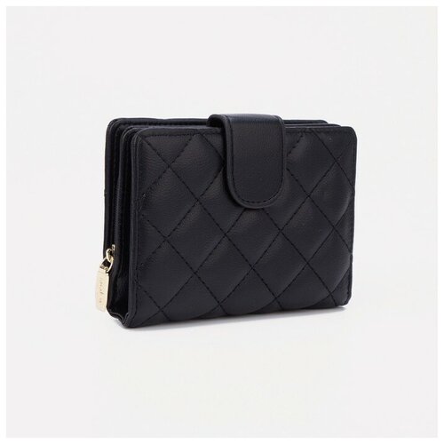 фото Кошелёк на кнопке, цвет чёрный нет бренда