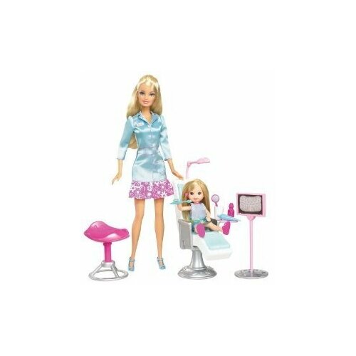 Купить Игровой набор Barbie Кем быть Стоматолог (звук), Mattel