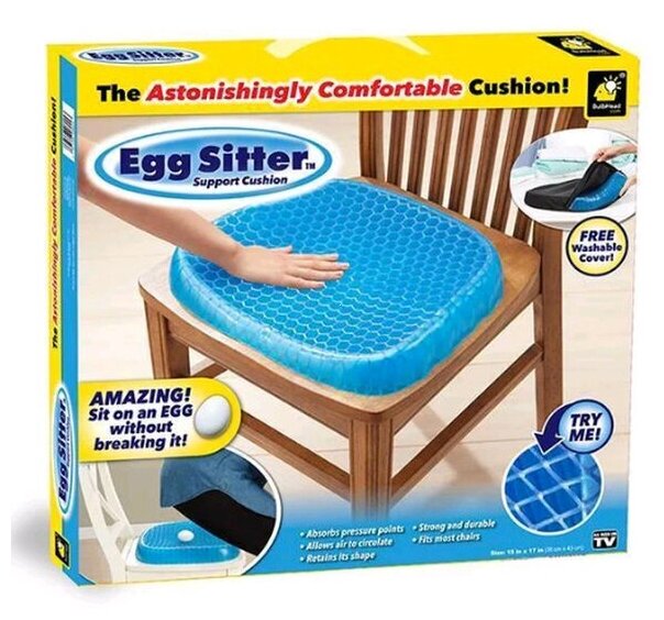 Гелевая подушка на сидение для снятия напряжения Egg Sitter - фотография № 17