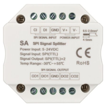 Усилитель SMART-SPI (12-24V, 2 output) (arlight, IP20 Пластик, 5 лет)