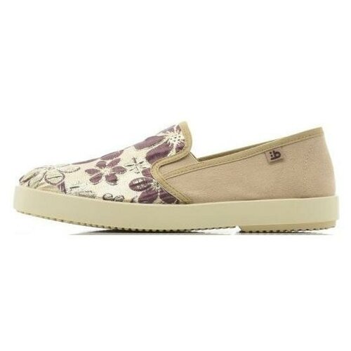 фото Слипоны berevere женские (арт 903ср испания) бежевые текстильные, размер 36