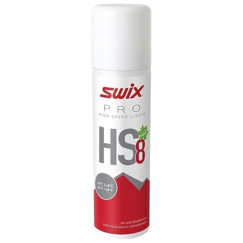 фото Жидкая мазь скольжения парафин swix hs08l-12 red, -4°c/+4°c, 125ml