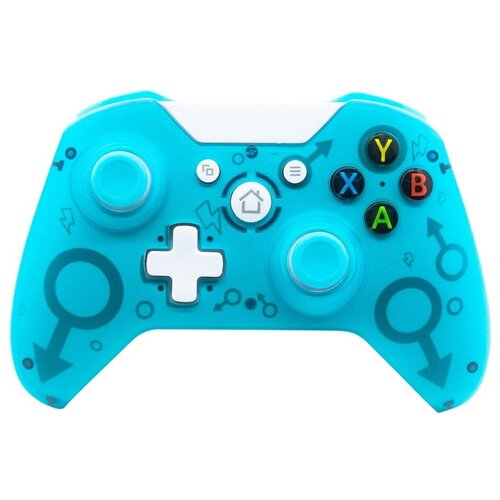 Геймпад Dobe Wireless Controller DB-N1 Blue для PS3/PC/Xbox One беспроводной геймпад матово черный с символом марса для xbox one s x ps3 и pc