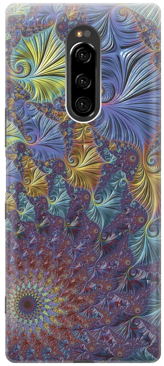 Силиконовый чехол Цветной калейдоскоп на Sony Xperia 1 / XZ4 / Сони Иксперия 1