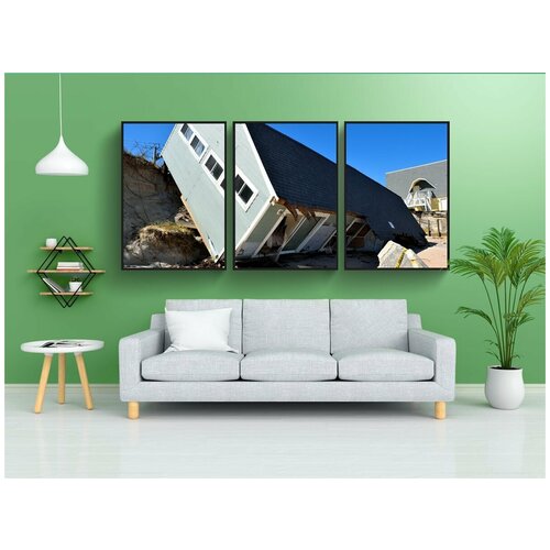 фото Набор модулных постеров для интерьера "ураган ирма, домашний уничтожения, погода" 60x90 см. в тубусе, без рамки lotsprints