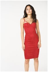 Платье-декольте с оригинальными бретельками Fors ПЛ012 Красный 42