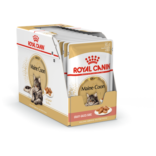 Корм для кошек Royal Canin Maine Coon Adult (Мейн Кун Эдалт) Корм консервированный для взрослых кошек породы Мэйн Кун, соус, 24x85г