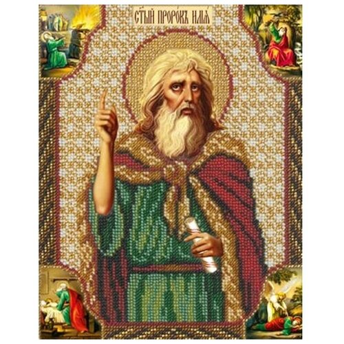 Набор вышивки бисером «Святой Илия», 18x22,5 см, Русская искусница