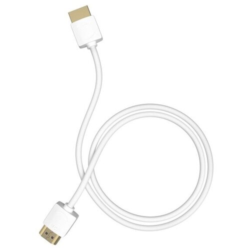 Кабель HDMI Gcr SLIM 0.3m, белый -53210