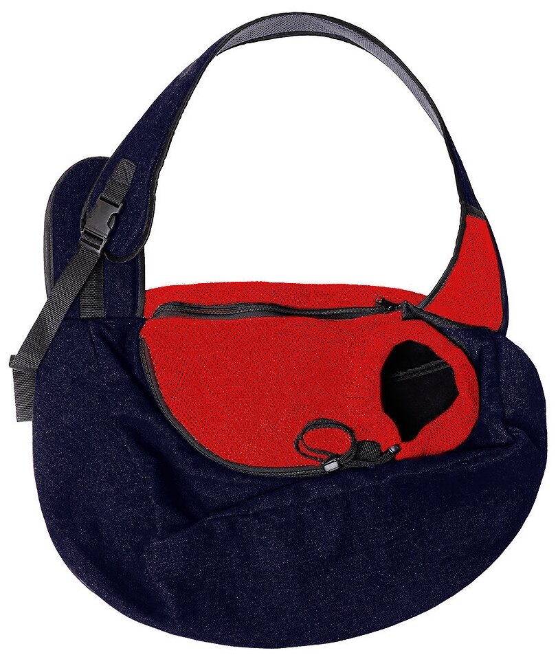 Утепленный сумка-слинг для животных Монморанси "Тревел миди" размер M 50х37х20 см.