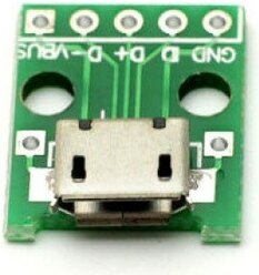 Micro USB гнездо плата-переходник (Breakout)