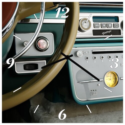 фото Svs настенные часы svs 3501954 ретро салон авто