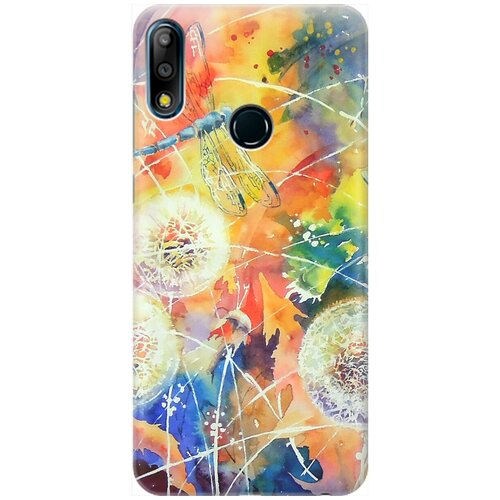 фото Ультратонкий силиконовый чехол-накладка для asus zenfone max pro (m2) zb631kl с принтом "одуванчики" gosso